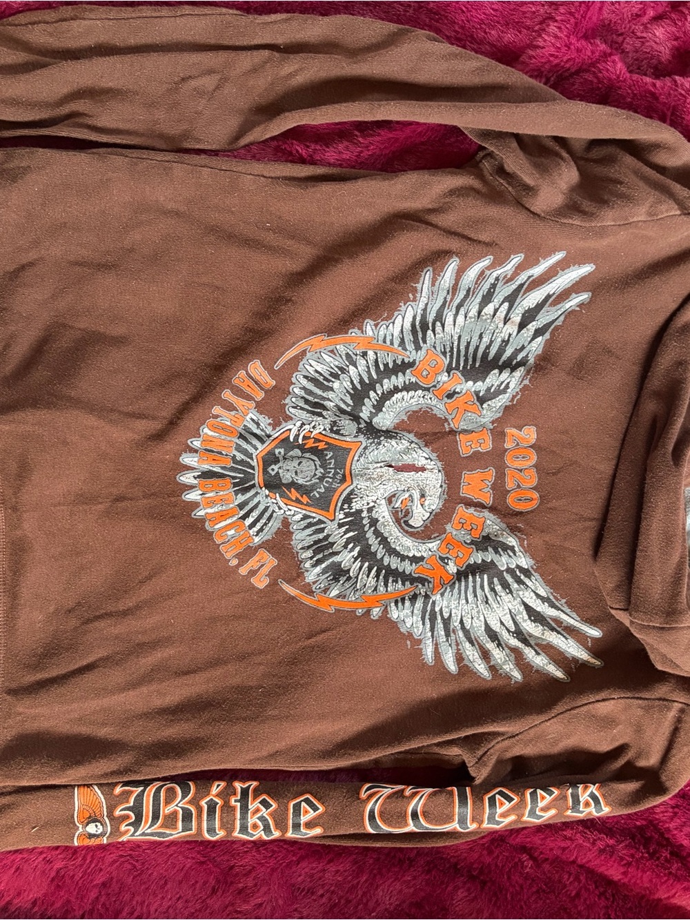 Bike Week 2020 Eagle Graphic Long-Sleeve Shirt - Brown